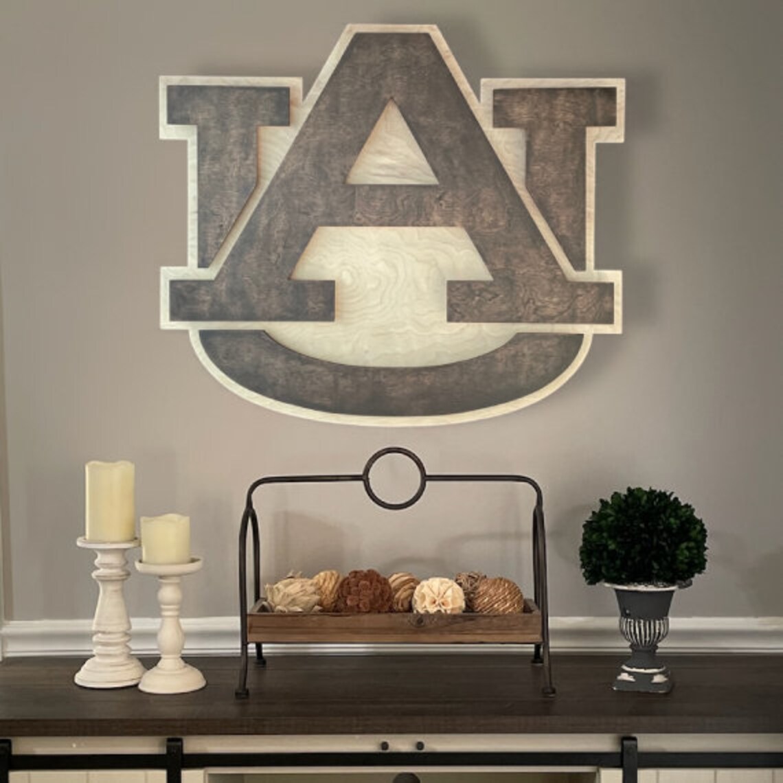 Auburn Tigers Wood LED Sign Auburn Tigers Wall Art Auburn Univ Dorm ...