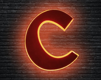 Clemson Tigers Wood LED Sign Clemson Baseball C Wall Art Clemson University Room Decor Clemson Gift LED Neon Sign Clemson Baseball LED Sign