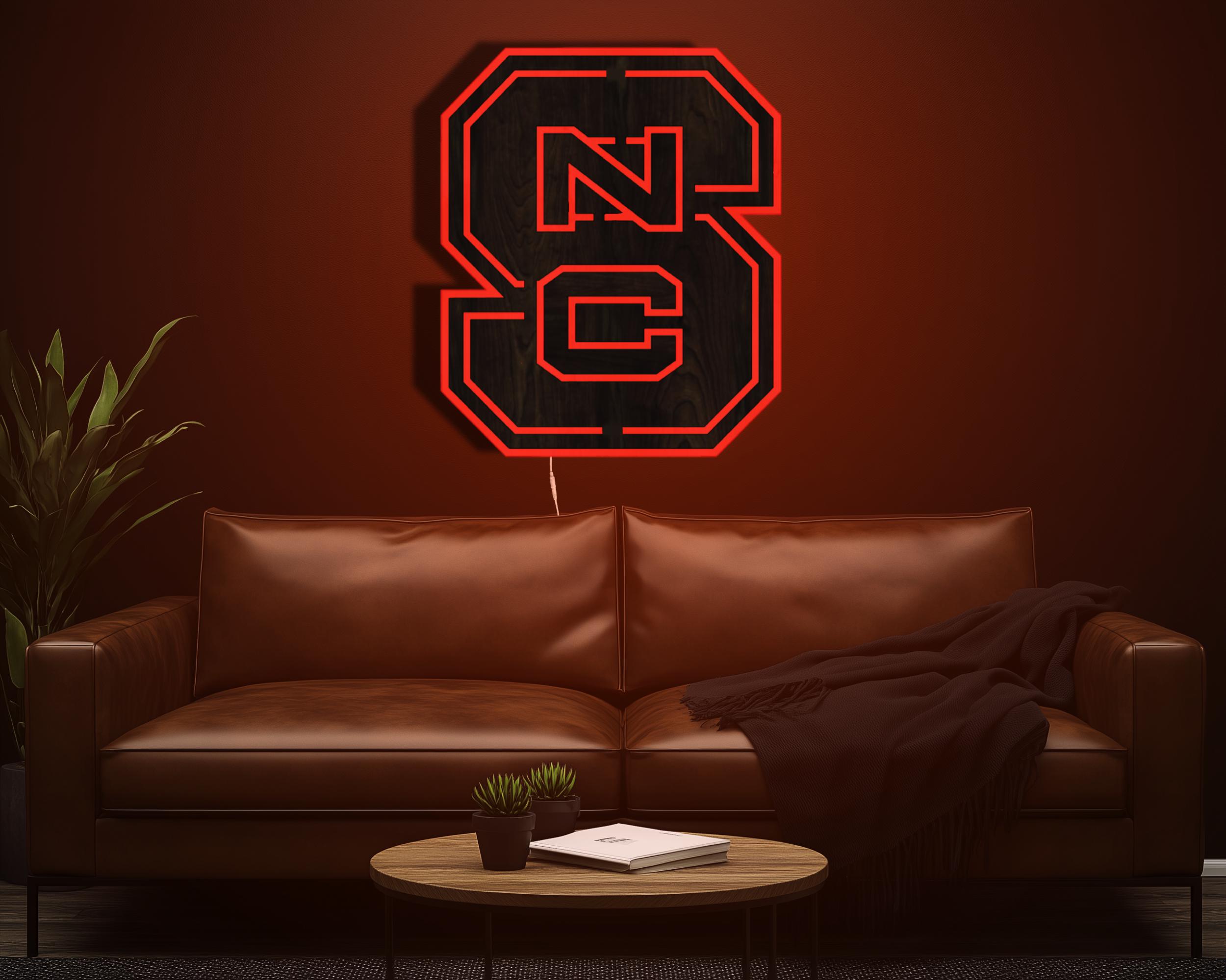 NC State Wolfpack Metal Street Sign – 24x5 Inches – Wolfpack Rd – North Carolina Football Decor