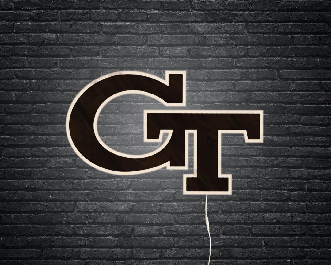 Georgia Tech Wood LED Sign LED Display Color Changing Light Fixture Man ...