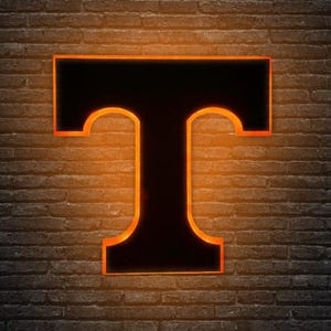 Tennessee Volunteers Wood LED Sign Tennessee Vols Power T Wood Sign Gift Tennesse Vols Gifts for Man Cave Tennessee Football Rocky Top Vols