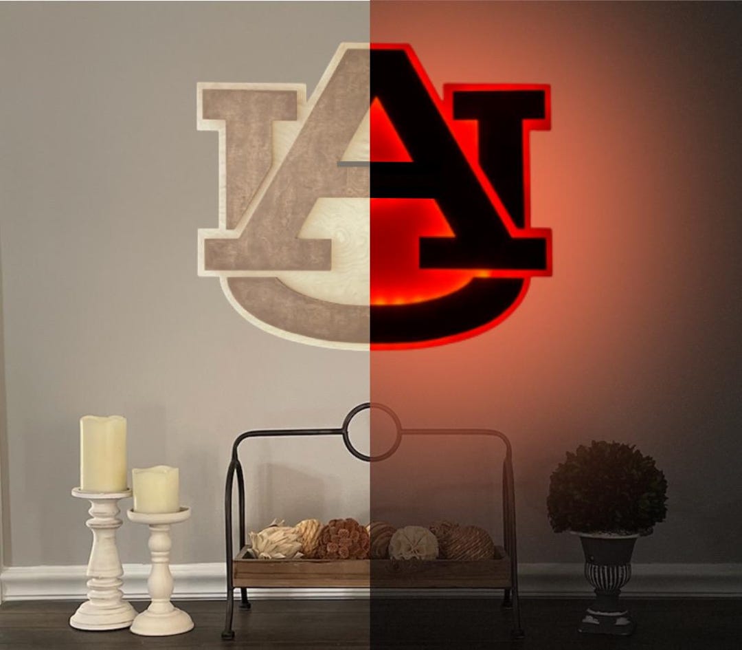 Auburn Tigers Wood LED Sign Wall Art Dorm Decor War Eagle Gift - Etsy