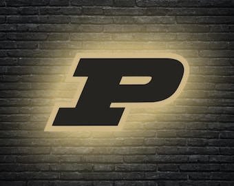 Purdue Boilermakers Wood LED Sign: Officially Licensed Dorm Decor Man Cave Gift