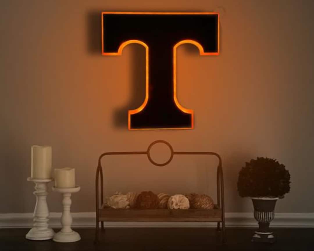 Tennessee Volunteers Wood LED Sign Tennessee Vols Power T Wood