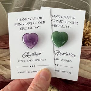 Lembrancinhas de casamento de coração de cristal - Cartões de presente de agradecimento de casamento - Lembranças de casamento de cristal