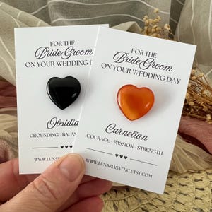 Recuerdo de corazón de cristal para el novio - Recuerdo del día de la boda Regalo de cristal para el novio - Token del día de la boda