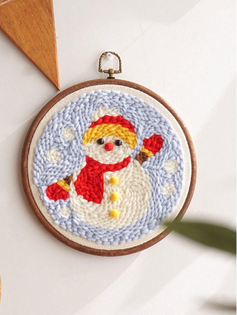Christmas Time Punch Needle DIY Kits|punch Needle Kit|starter Kit|diy ...