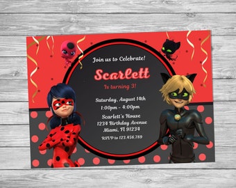 Ladybug Birthday Invitation Editable Girls Little Ladybug Etsy