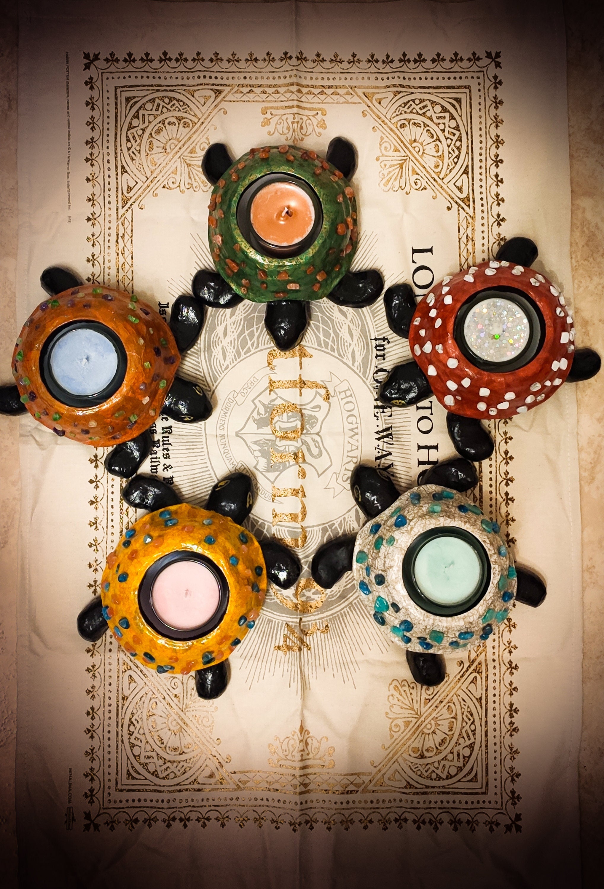 Photophore Tortue et Minéraux