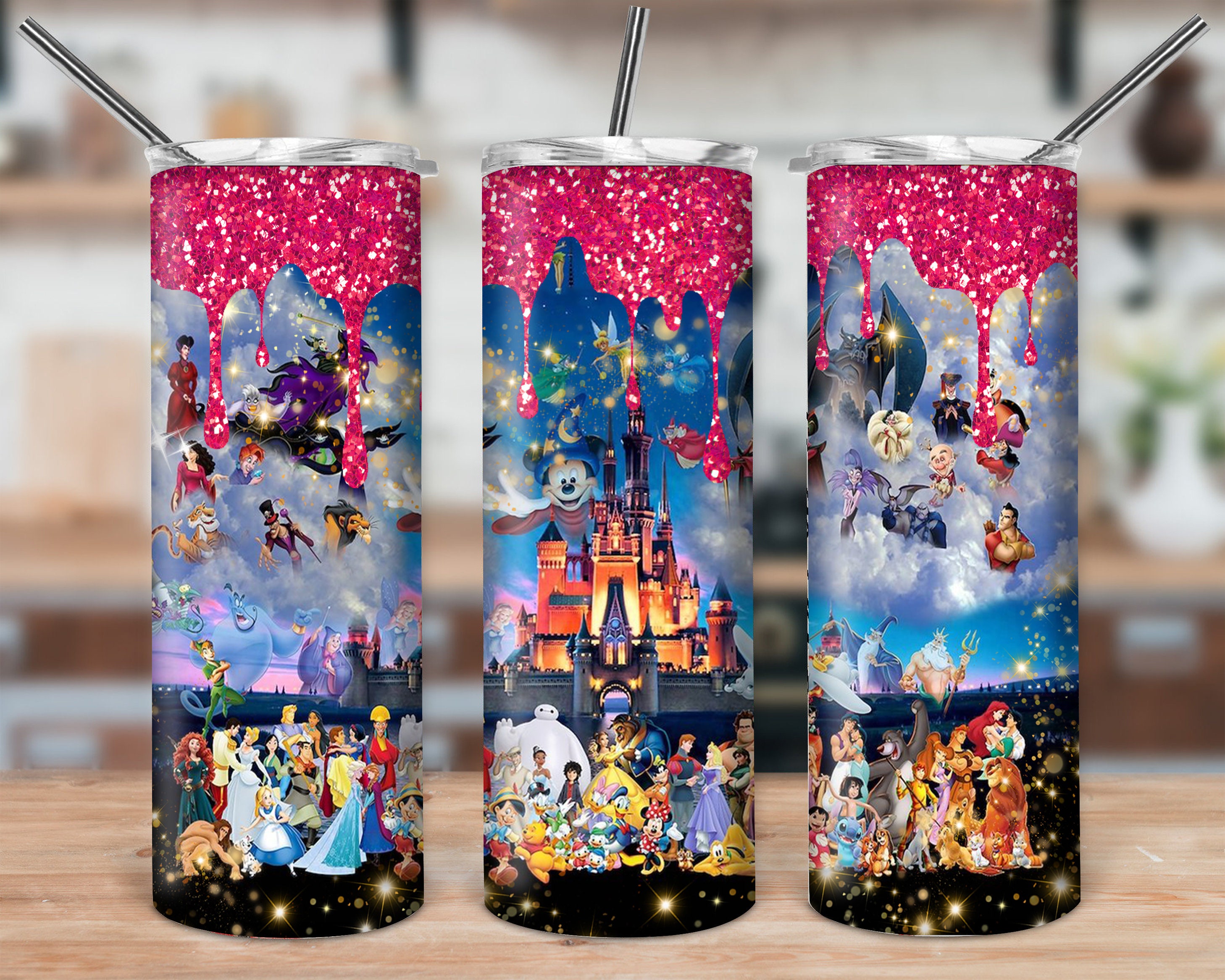 Disney Full Wrap Tumlber Png Sublimation Design Télécharger Etsy