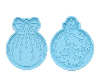 Silicone Resin Ornament Christmas Mold, Silicone Ornament Bauble Mold, Round Christmas Ornament Mould, Circle Mould