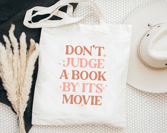 Book Canvas Tote Bag, Everyday Shoulder Bag, Book Lover Cotton Canvas Tote, Book Lover Gift, Library Book Bag, Cute Canvas Tote Bag