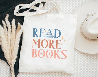 Book Canvas Tote Bag, Everyday Shoulder Bag, Book Lover Cotton Canvas Tote, Book Lover Gift, Library Book Bag, Cute Canvas Tote Bag