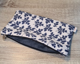 Navy Floral Pencil Pouch | Handmade Gifts