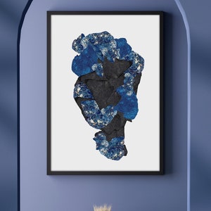 The Blue Sernn a 24x36 print that brings a cool calm collected feel to your home or office.