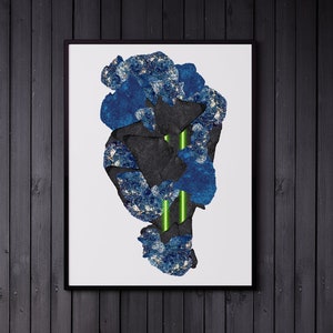 The Blue Sernn a 24x36 print that brings a cool calm collected feel to your home or office.