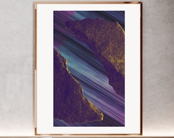 Crystal Wall Art, Crystal Art Poster, Arte Moderna, Crystal Art Drawing, Wall Decor, Wall Art, Room Decor, Dorm Decor, Unique Wall Art Print