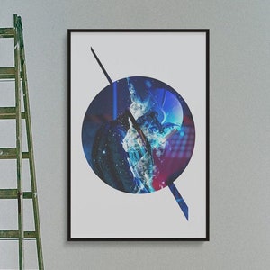 Portail vers les étoiles : une affiche de collage 24x36. | impression 24x36 | Art de l'espace | Décor de chambre esthétique minimaliste | Déco murale astronaute