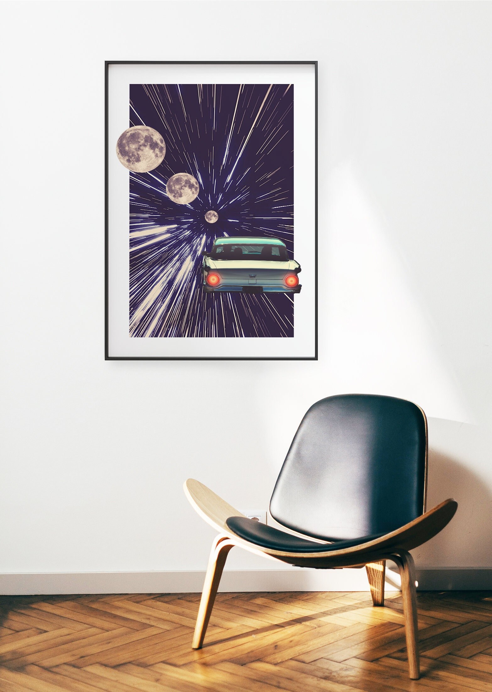 Digital Prints space wall decor highways surreal art Cosmic Carassius ...