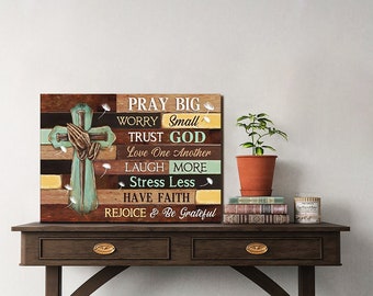Divinity Boutique Pray Big Worry Small in Black 7 x 4.5 Wooden Decorative Tabletop Sign Divinity Boutique Pray Big Worry Small in Black 7 x 4.5 Wooden Decorative Tabletop Sign