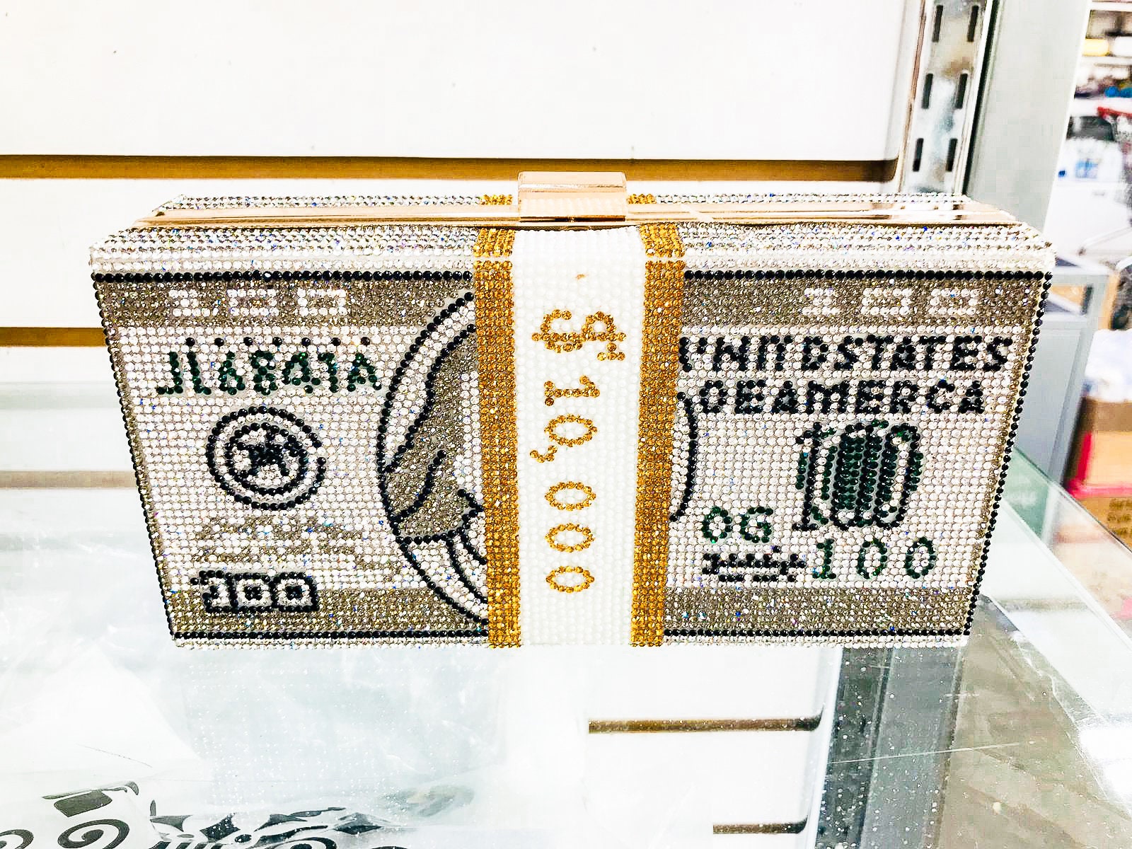 Gray Crystal 100 Dollar Bill Clutch Handbag Stack of Money Purse Money Purse Crystal Embellished Rhinestone Purse Money Clutch Bag Etsy Ireland