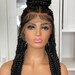 Ready to ship wig full Lace Medium knotless box braids wig for black women cornrows wig cornrow wigs faux locs dreadlocks lace frontal wig
