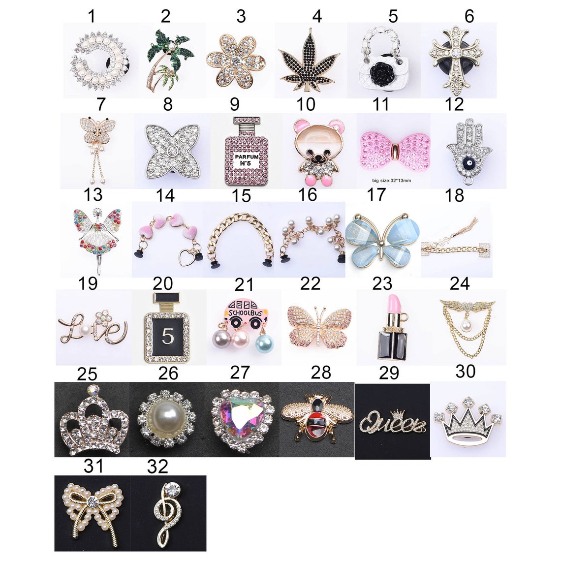 Metal Charms Designer Croc Charms Accessories Clog Shoe Button Etsy