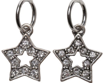 Maschenmarkierer Set/2 Metal Star Silber