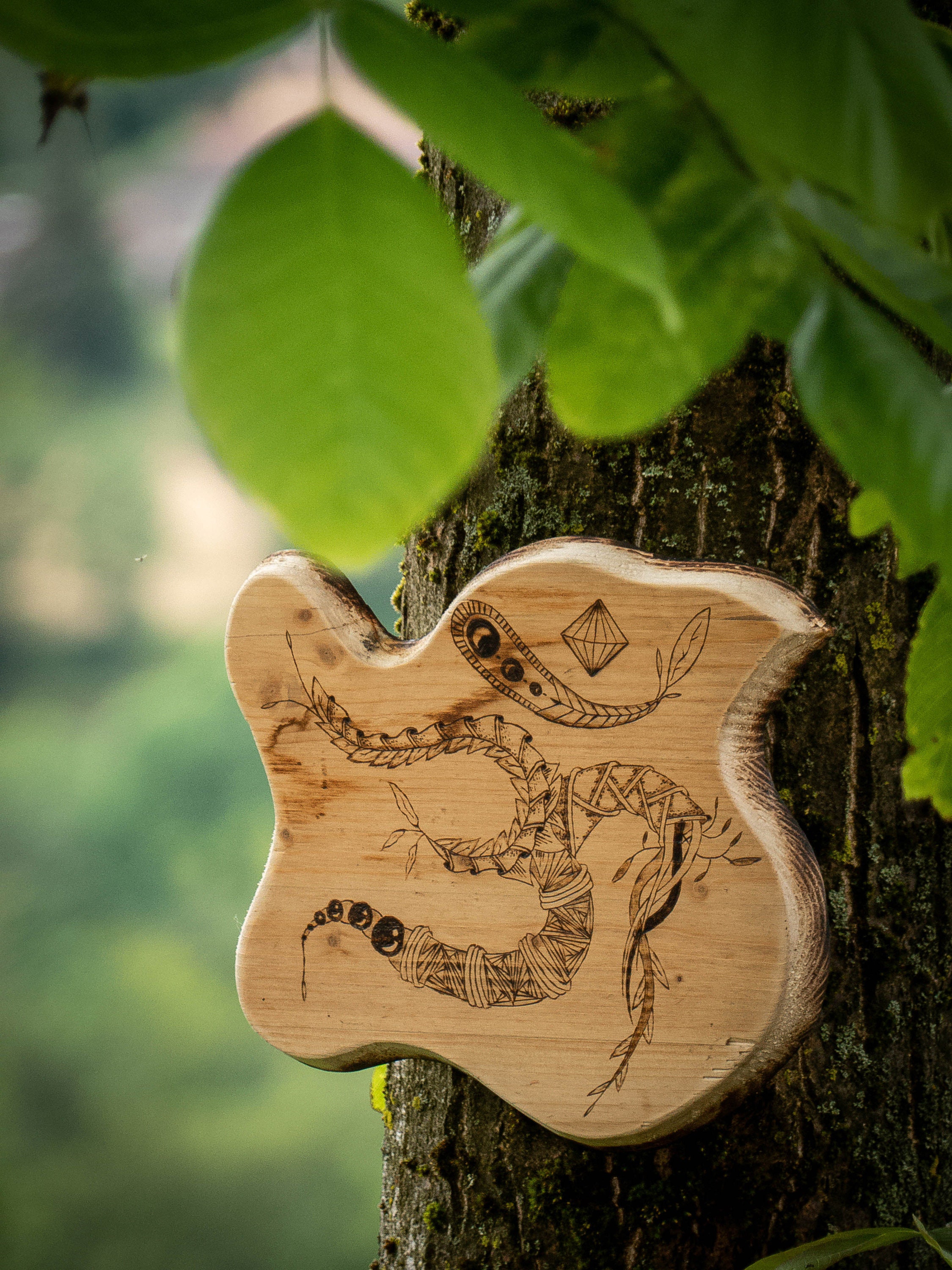 Tableaux Pyrogravure Aum