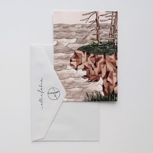 Postcard "High Coast" | Watercolor Postcard | Nature Art Print | Landscape Print | Illustration Postcard | Nature Lover Gift