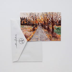 "Postkarte ""Herbst Blätterdach"" | Postkarte Aquarell | Natur Art Print | Landschaftsdruck | Illustration Postkarte | Natur-Liebhaber-Geschenk