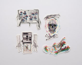 Memento Mori Sticker Pack | Macabre Aesthetic | Mori Kei | Planner Stickers | Vinyl Stickers | Laptop Stickers