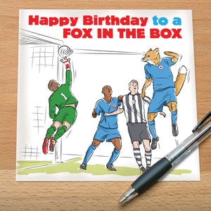 Fuchs in der Box - quadratische Geburtstagskarte