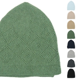 Men&#39;s Muslim Kufi Hat - Prayer Hat, Takiyah Hat, 100% Breathable Skull Beanie, Knitted Hat, Handicrafts, Kufi, Kufa.