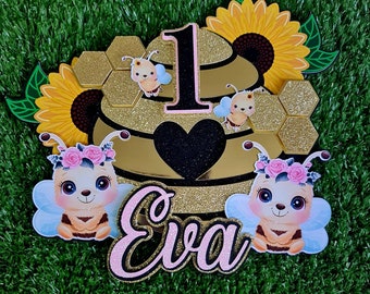 Bee cake topper