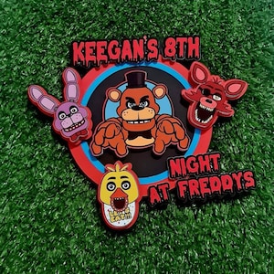 Five nights at freddys cake topper.