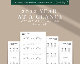 two year calendar etsy