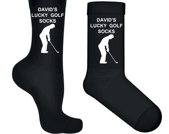 Custom Lucky Golf Socks, Personalized Golf Gift