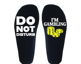 Do Not Disturb Gambling Socks – Funny Casino Poker Vegas Crew Socks