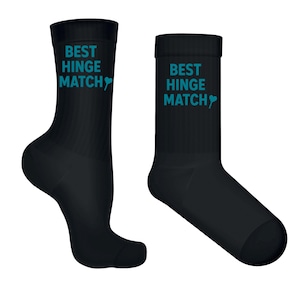 Best Hinge Match Ever Socks  Cute Couple Gift, Hinge Dating Anniversary Present, Funny Custom Socks for Him or Her