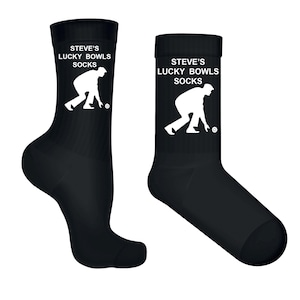 Personalized Lucky Bowling Socks for Men and Women – Custom Sports Gift