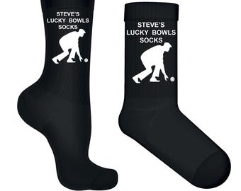 Chaussettes de bowling porte-bonheur personnalisées pour homme et femme - Cadeau sport personnalisé