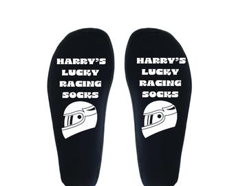 Personalized Lucky Racing Socks – Custom Driver Gift, Combed Cotton
