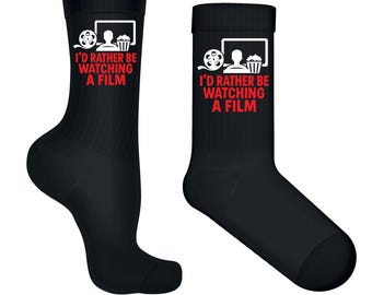 ID Rather Be Watching Film Socks – Cozy Cinema Movie Lover Gift