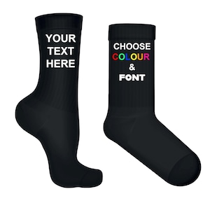Personalised Photo Socks: Custom Text & Image, Birthday Gift