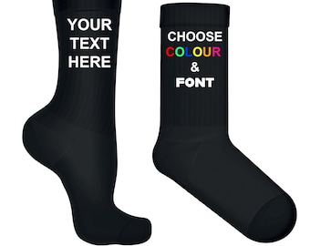 Personalised Photo Socks: Custom Text & Image, Birthday Gift