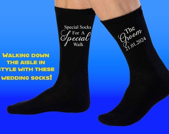 Personalised Wedding Socks - The Perfect Gift for the Groom, Groomsman, Best Man, Father of the Bride, Wedding favour idea, Custom Wedding