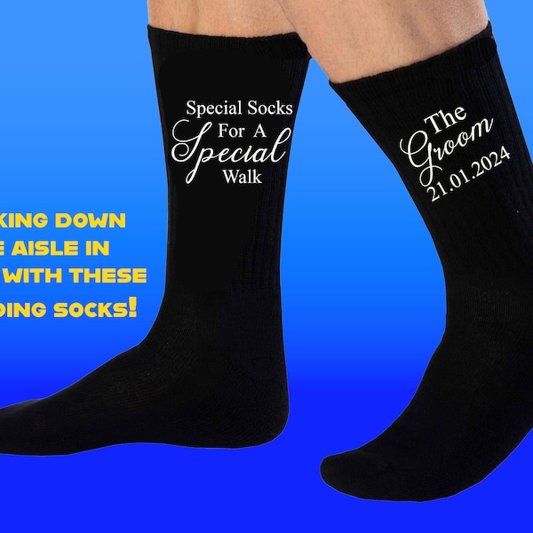 Personalised Wedding Socks - The Perfect Gift for the Groom, Groomsman, Best Man, Father of the Bride, Wedding favour idea, Custom Wedding