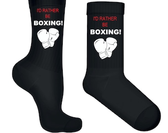 Calzini da boxe ID Rather Be: regalo personalizzato per gli amanti della boxe