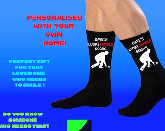 Personalised Lucky Bowling Socks, Dad, Grandad, Personalised Men's Gift, Birthday - Father's Day Gift